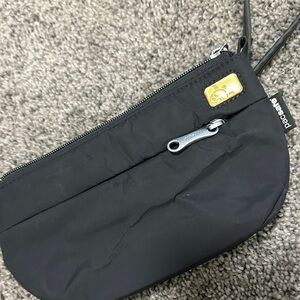 Black Pouch with Gold Accent